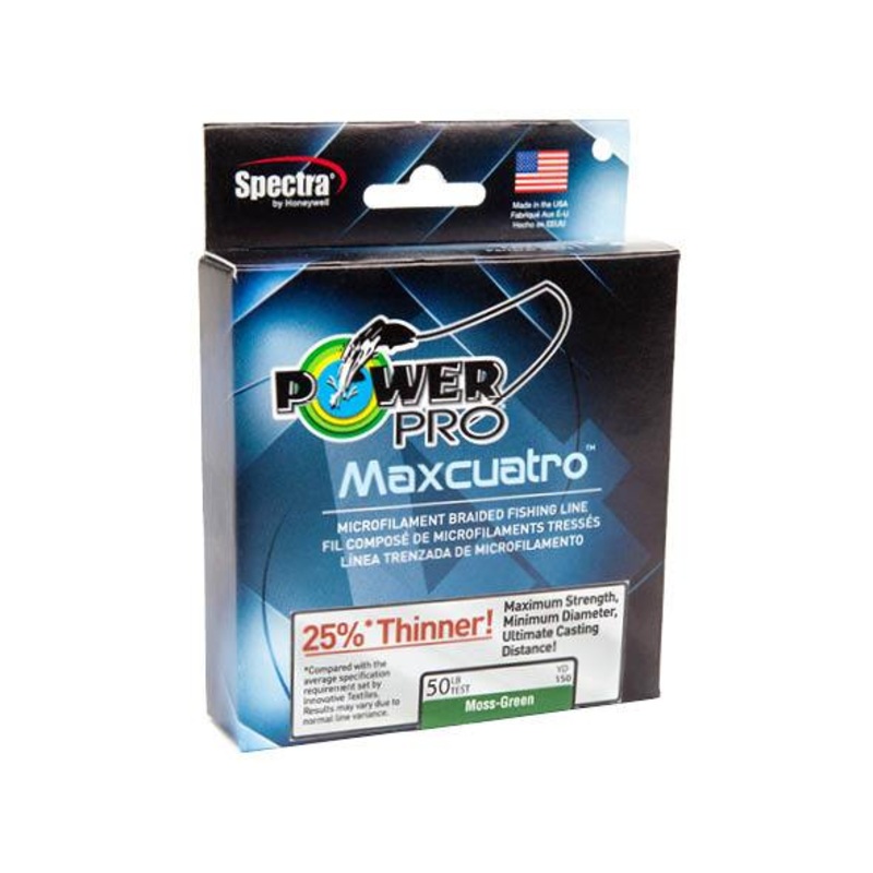 Power Pro Maxcuatro Braided Line – Moss Green