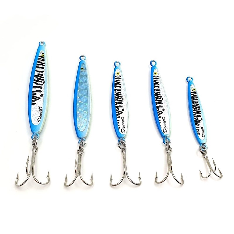 DENNETT LAZER JIG KIT ASSORTED SEA LURES – 5pk