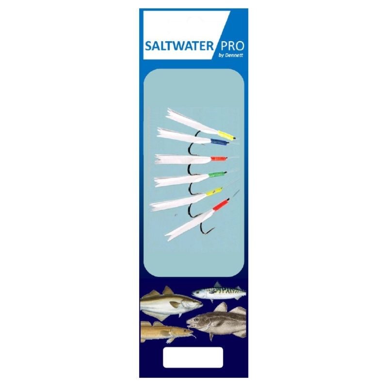 DENNETT SALTWATER PRO DAYLIGHT 5 HOOK MACKEREL RIGS 3/0