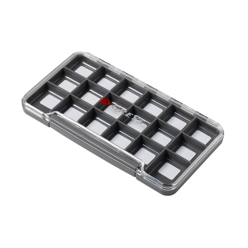 GREYS SLIM WATERPROOF FLY BOX – 18 COMPARTMENTS