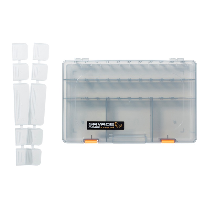 SAVAGE GEAR LUREBOX XXXL THREE COMPARTMENT LUREBOX 6D SMOKE 36X22.5X5CM