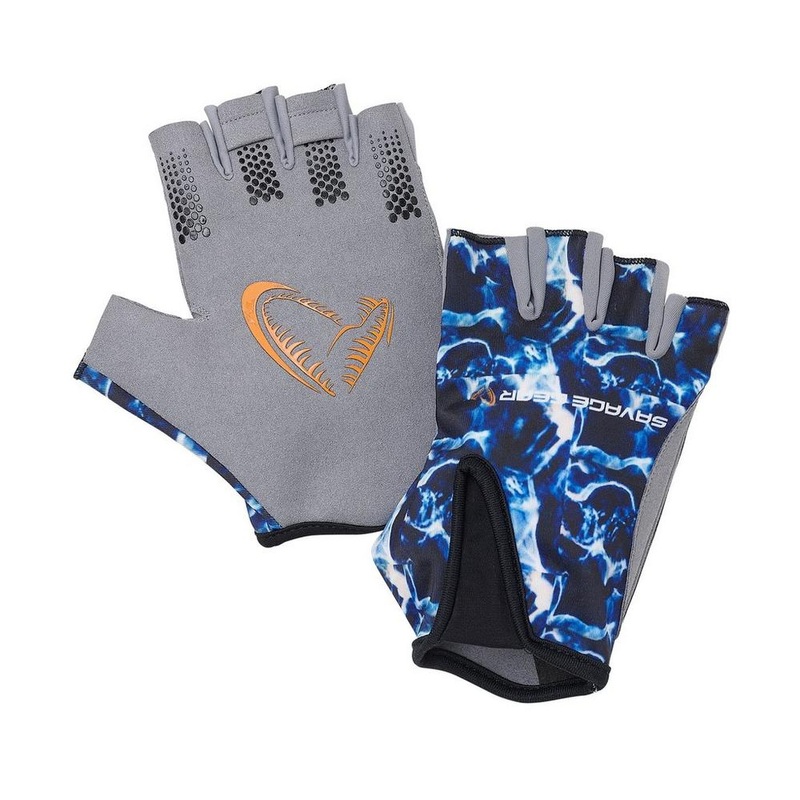 SAVAGE GEAR MARINE HALF GLOVE SEA BLUE