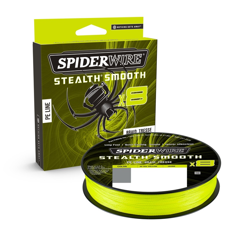 SPIDERWIRE STEALTH SMOOTH 150M X8 HI-VIS YELLOW