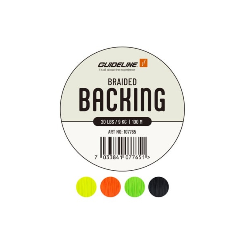 Guideline Braided Backing 20lb 100m Fluorescent Orange