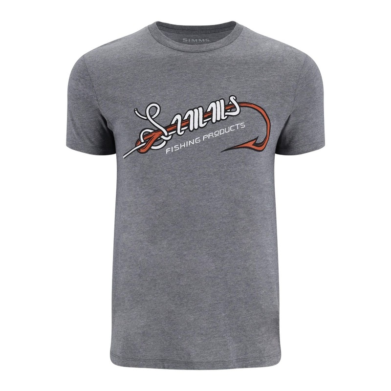SIMMS HOOK & LOOP T-SHIRT ATHLETIC HEATHER
