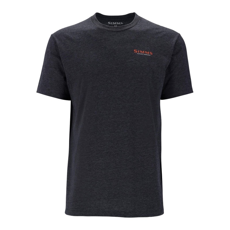 SIMMS LET IT FLY T-SHIRT CHARCOAL HEATHER