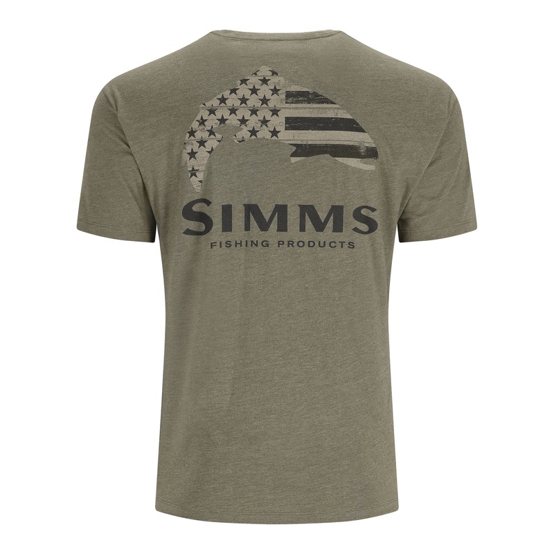 Simms M’s Wooden Flag Trout T-Shirt
