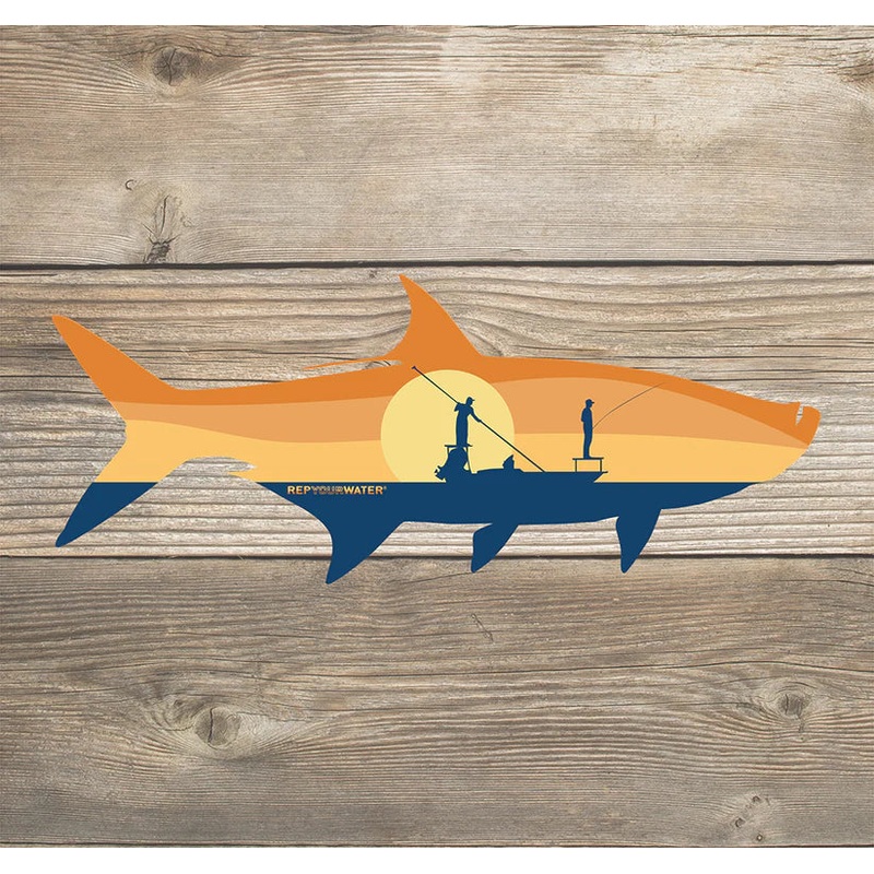 Rep Your Water “Tarpon Sunrise” Sticker