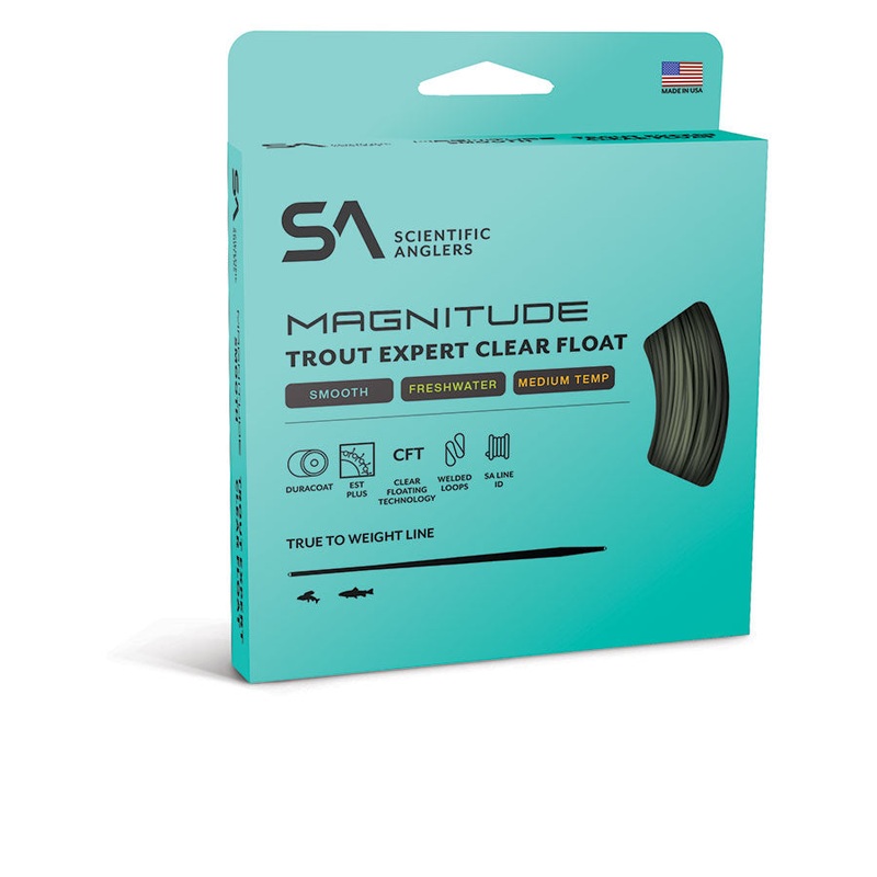 Scientific Anglers Magnitude Smooth Trout Expert 10′ Clear Tip Floating Line
