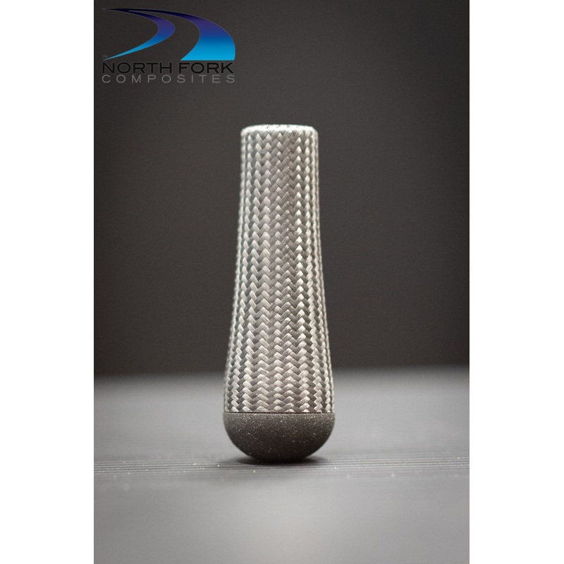 3.5″ Skinny Taper Carbon Fiber on Polyurethane Foam Core Fighting Butt with EVA Cap (.375″ ID)