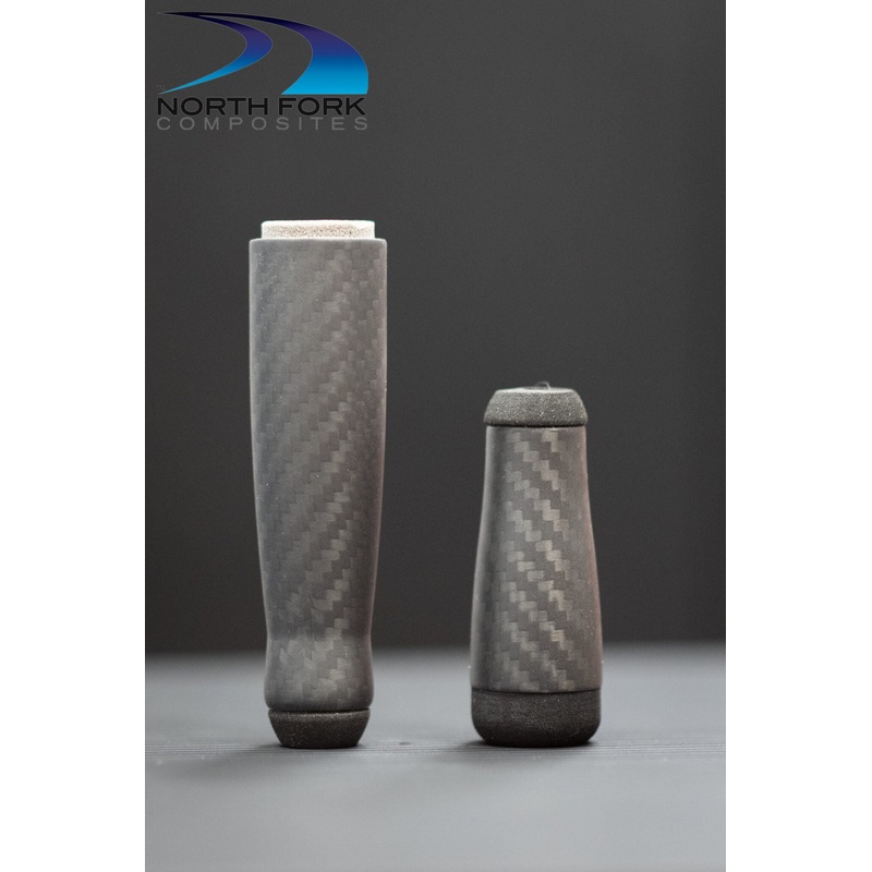 3.75″/2.0″ Split “Flor” Soft Touch Carbon Casting Rear Grip and Fighting butt (3K Larger carbon pattern)