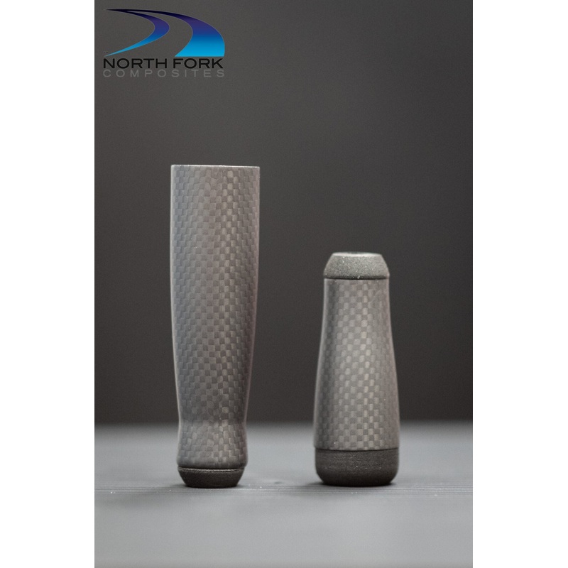 3.75″/2.0″ Split “Flor” Soft Touch Carbon Rear Casting Grip and Fighting butt (1K Smaller carbon pattern)