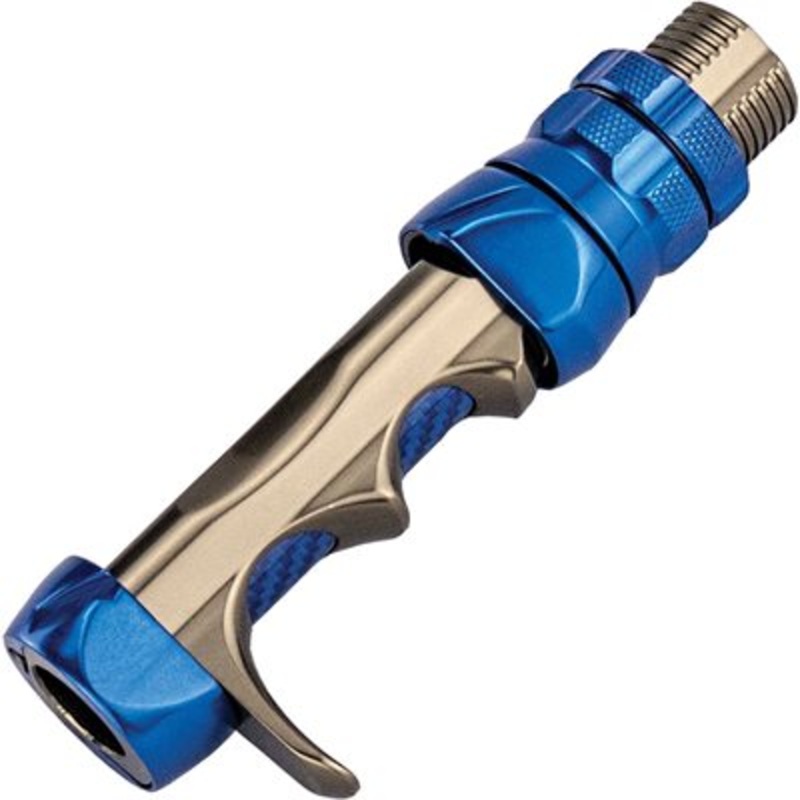 ATEX14-WTCB-TC/CB – Reel Seat Alum Trigger w/cushion Texalium Cobalt Blue Insert-Dark Titan Smoke