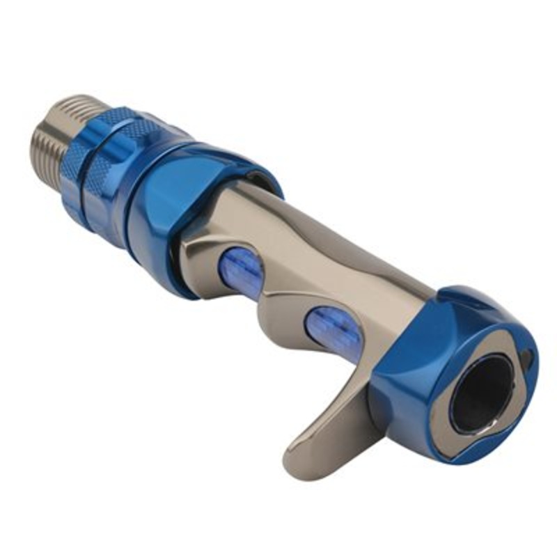 ATEX16-WTCB-TC/CB – Reel Seat Alum Trigger w/cushion Texalium Cobalt Blue Insert-Titanium/Cobalt Blue