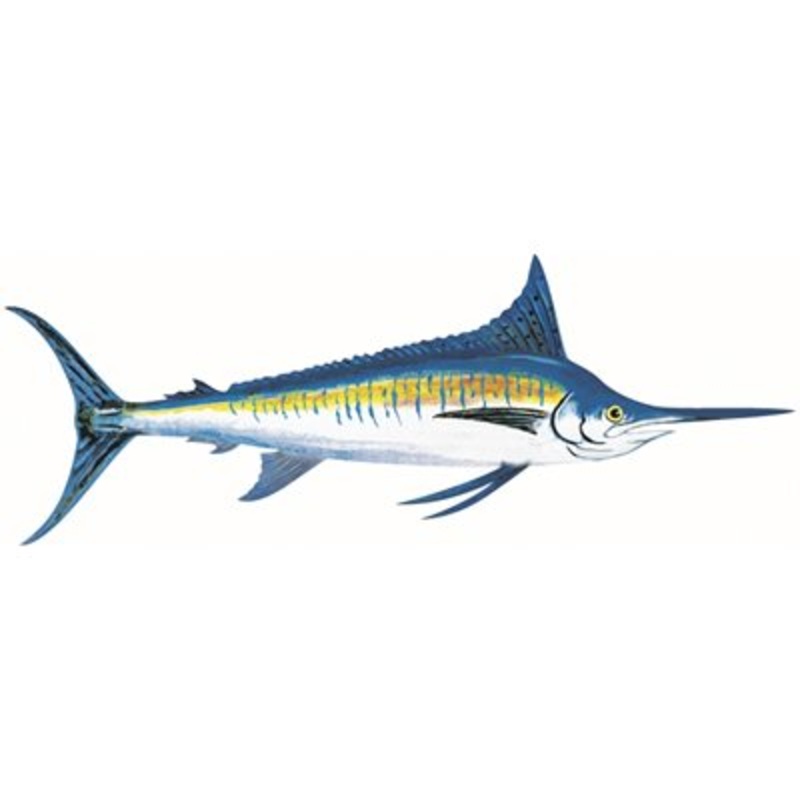 DCL114 – Decal Blue Marlin .84″ x 2.25″ (C416)