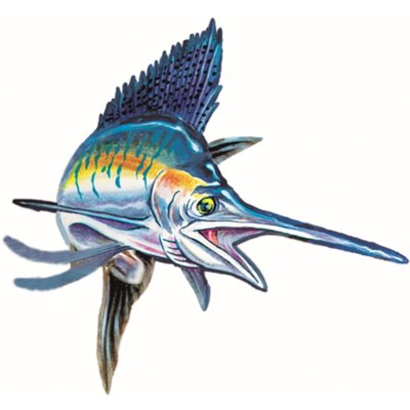 DCL177 – Decal  Sailfish (Action) 1.11″ x 1.19″ (C445)