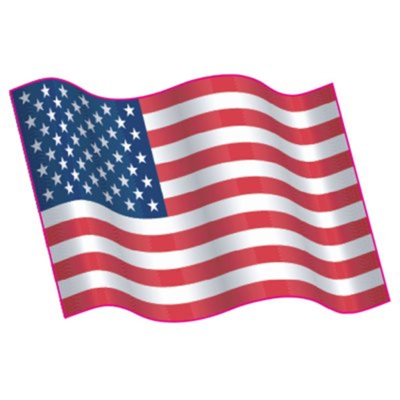 DCL218 – Decal American Flag (Waving) .50″ x .70″ (FL3-USA-WAVE)