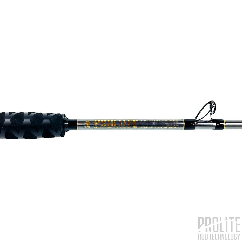 SELECT BLEND HALIBUT 6’6″ 30-60# HEAVY SPIRAL WRAP (GOLD/BLACK TRIM)