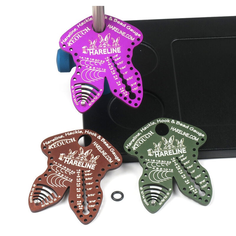 Hareline Hackle, Hook, and Bead Gauge