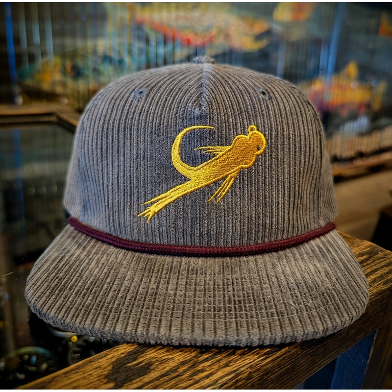 Corduroy Hat Gold Pheasant Tail