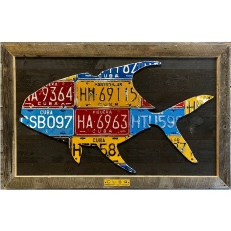 Cody Richardson Cuban License Plate Permit – Framed