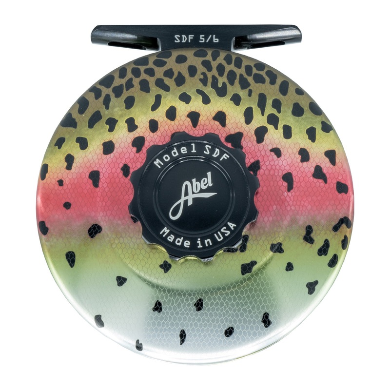 Like New Abel SDF 5/6 Native Rainbow Black Drag Knob Rosewood Handle Fly Reel