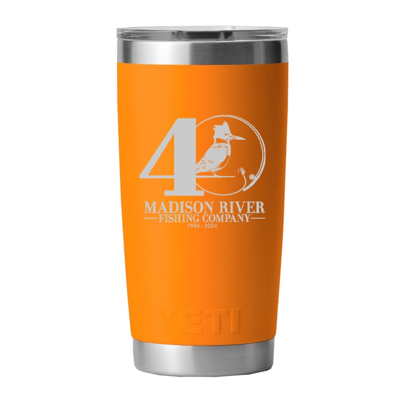 YETI MRFC 40th Logo Rambler 20 oz Tumbler MS King Crab Orange