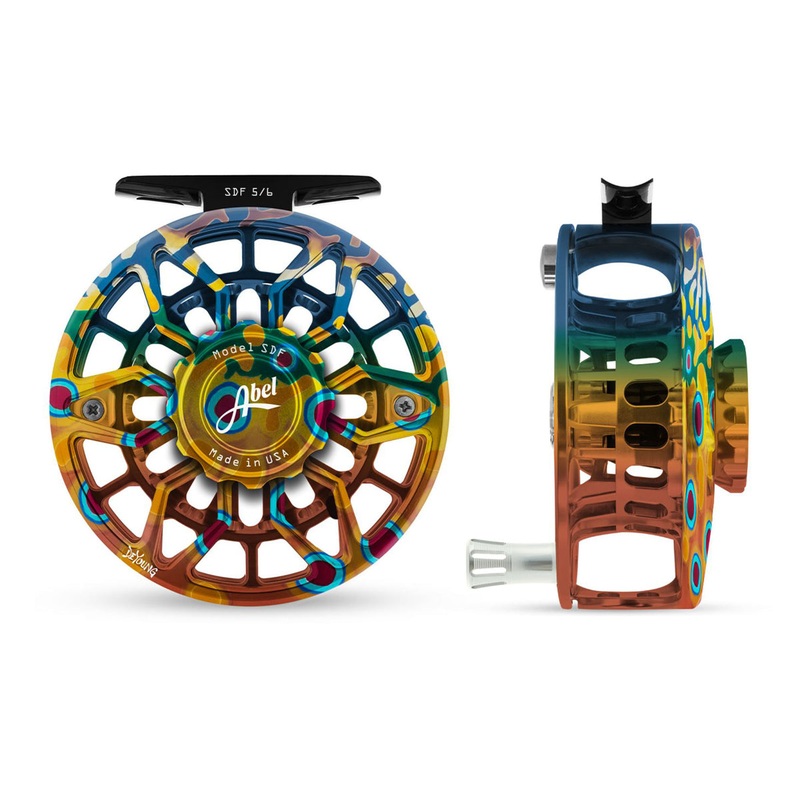 Abel SDF Reel Ported 5/6 DeYoung Brown Flank with Platinum Handle