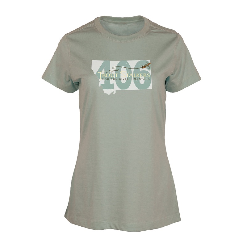 MTS Logo 406 Montana Womens Essential S/S T-Shirt Desert Sage