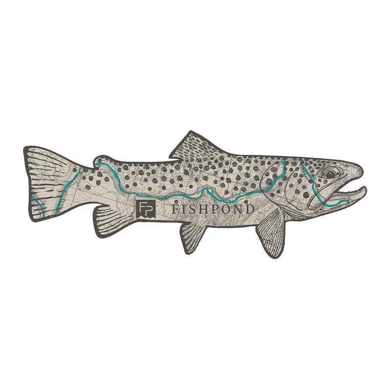 Fishpond Topo Trout Sticker 8″