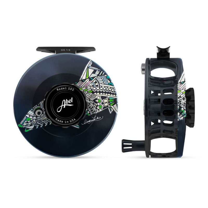 Abel SDS Reel 7/8 Solid Larko Bonefish with Black Handle