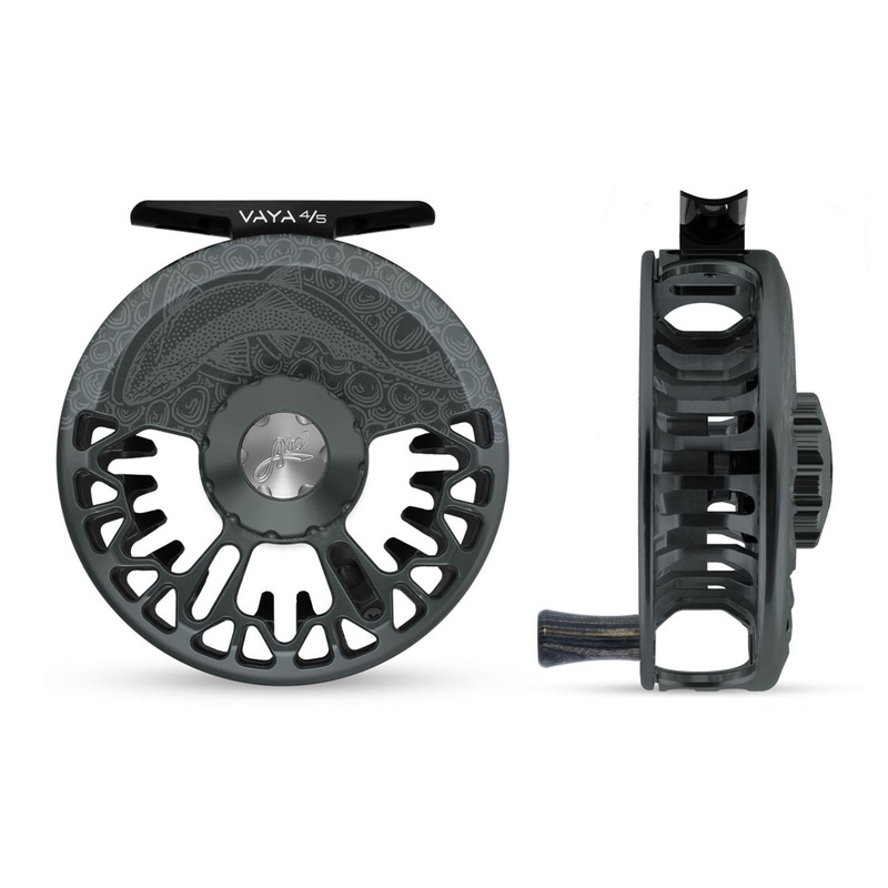 Abel Vaya Reel 4/5 Underwood Sight Fish Slate Gray, Slate Gray Drag Knob with Ebony Handle