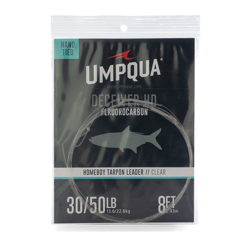Umpqua Homeboy Tarpon Leader w/Fluorocarbon Shock 8′ Clear 30/50lb