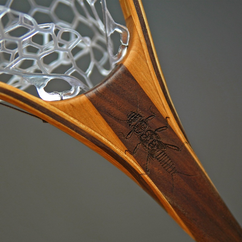 XL 18″x14″ – Stonefly Engraved – Classic Fly Fishing Traditional Landing Net