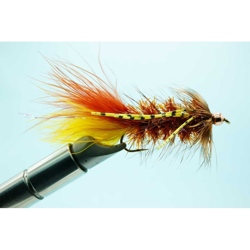 TBH Rubber Leg Bugger Brown Yellow #6