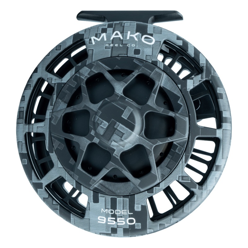Mako 9550-1012 Inshore Fly Reel Matte Digi Camo Gray Left Hand