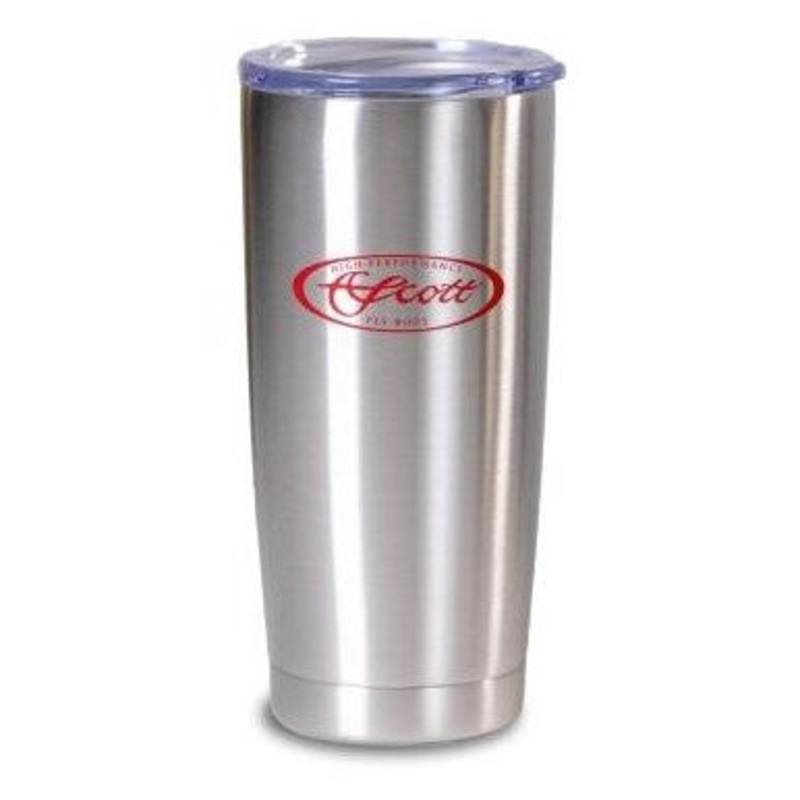Scott Fly Rods Stainless Steel Mug Red Scott Script
