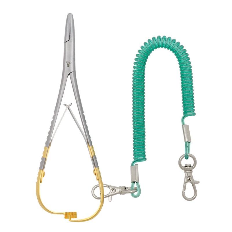 Dr. Slick Mitten Clamp, 5-1/2″, Gold Handles, Straight