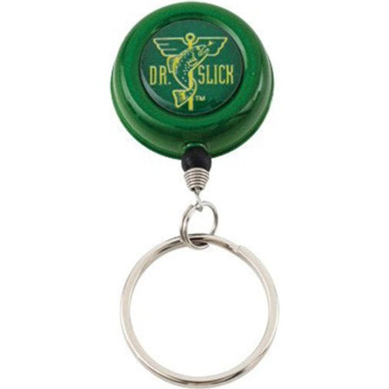 Dr. Slick Pin-On-Reel, Green, Steel Cord, “8” Ring