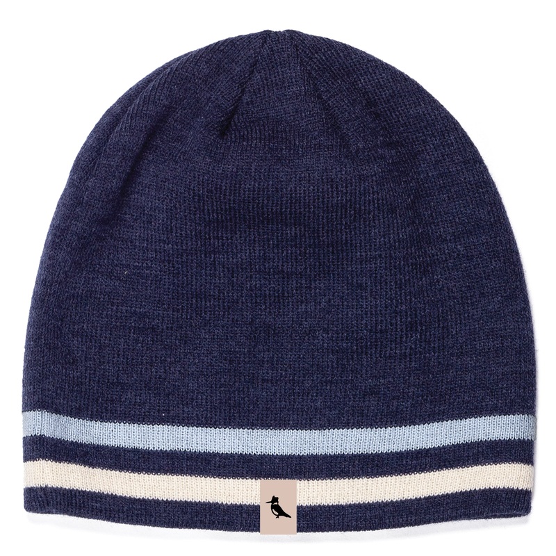 MRFC Logo Stripe Knit Beanie Navy/Good Grey/Vintage White