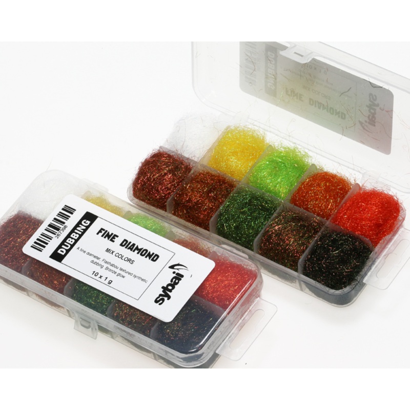 Sybai Fine Diamond Dubbing Box- Mix Colors