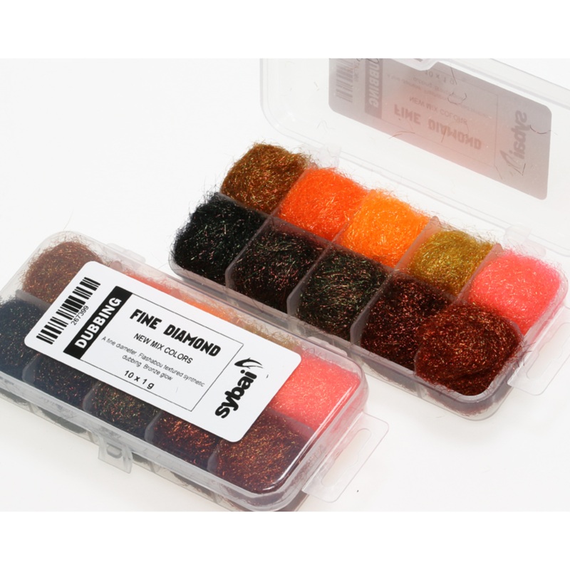 Sybai Fine Diamond Dubbing Box- New Mix Colors