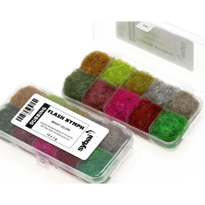 Sybai Flash Nymph Dubbing Box- Bright