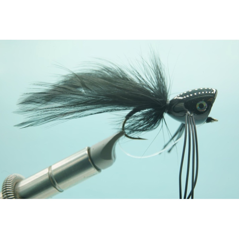 Bass Popper Black #1/0
