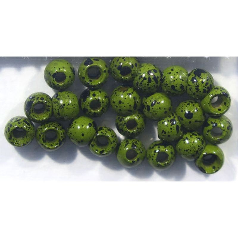 Dazzle Brass Beads – Mottled Olive