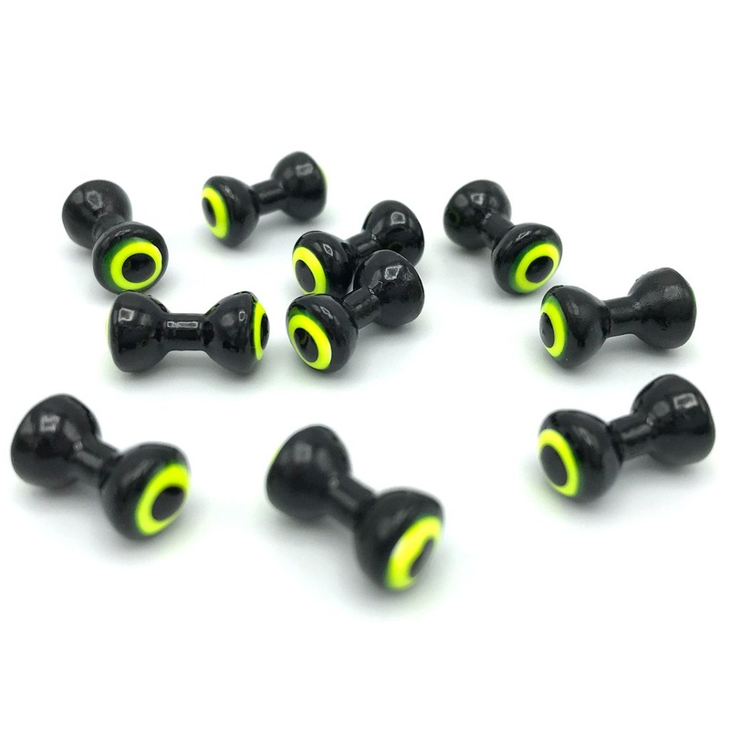 Double Pupil Lead Eyes – Black/Yellow Chartreuse