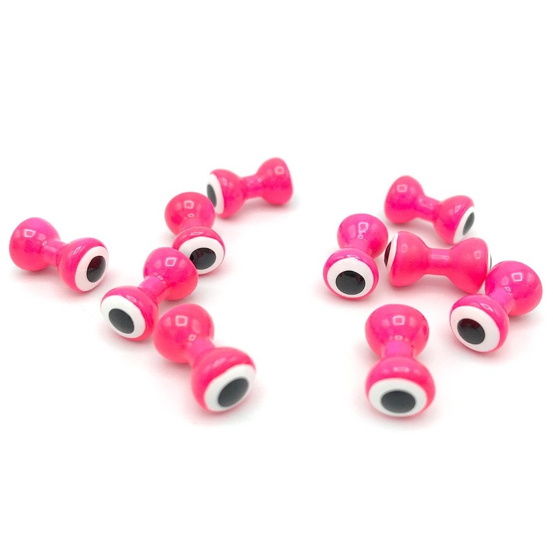 Double Pupil Lead Eyes – Fl. Pink/White