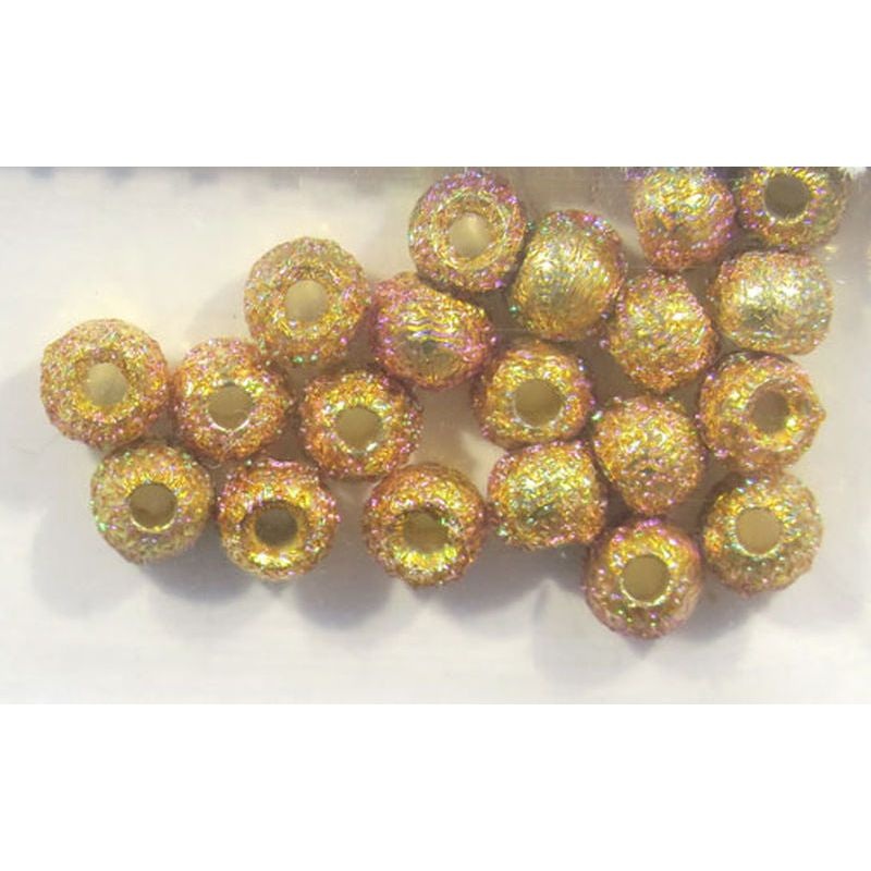 Gritty Brass Beads – Gold