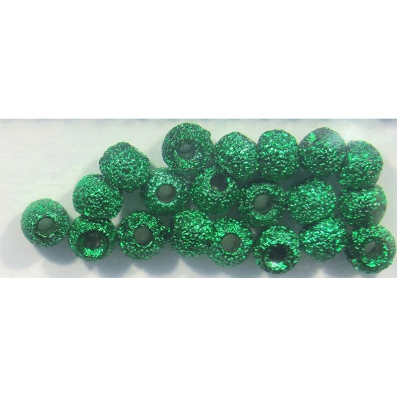 Gritty Brass Beads – Green
