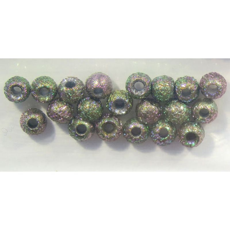 Gritty Brass Beads – Grey